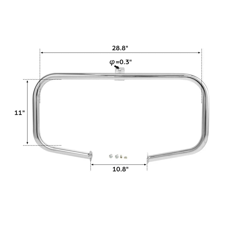 Chrome Engine Guard Crash Bar for Harley Touring (1997–2024)