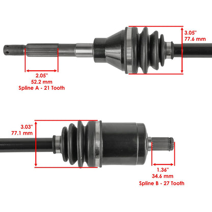 Caltric Front CV Axle Replacement for Kubota RTV-X900G RTV-X900W (2014–2023)