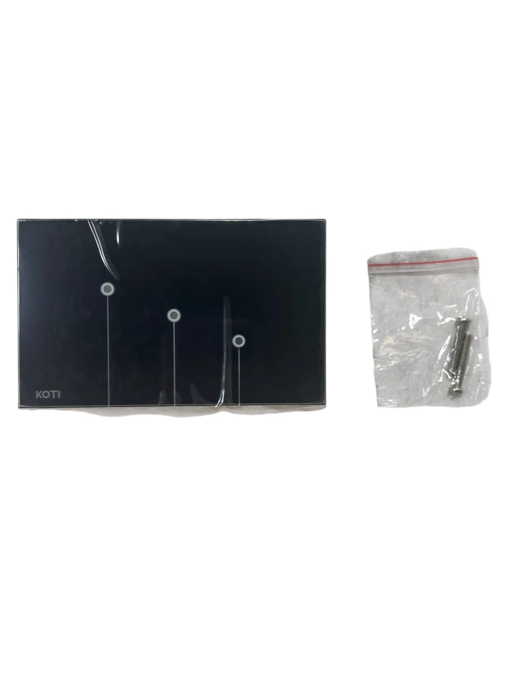 3 Gang Black Light Switch for Koti (240V 50-60Hz) with Remote Controller