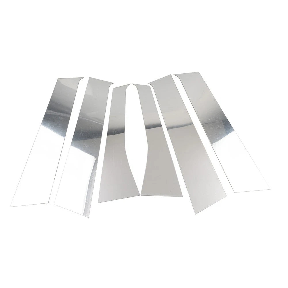 Set of 4 Pillar Post Door Window Covers for Mitsubishi Outlander (2013–2021) Silver
