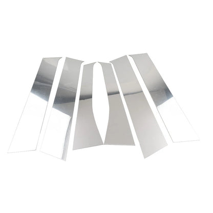 Set of 4 Pillar Post Door Window Covers for Mitsubishi Outlander (2013–2021) Silver