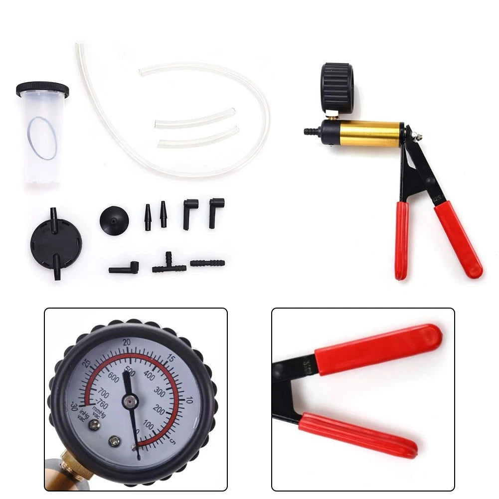 Compact Brake Service Kit with Pressure Vacuum Pump for Cars Motorcycles