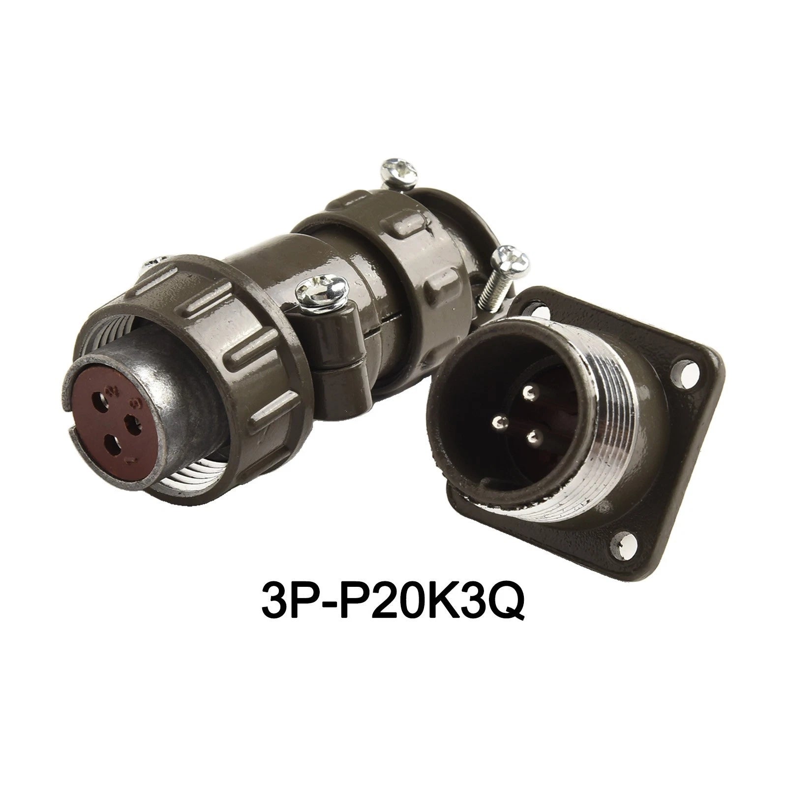 M20 Panel Mount Flange Aviation Connector with 27 Pin Contacts