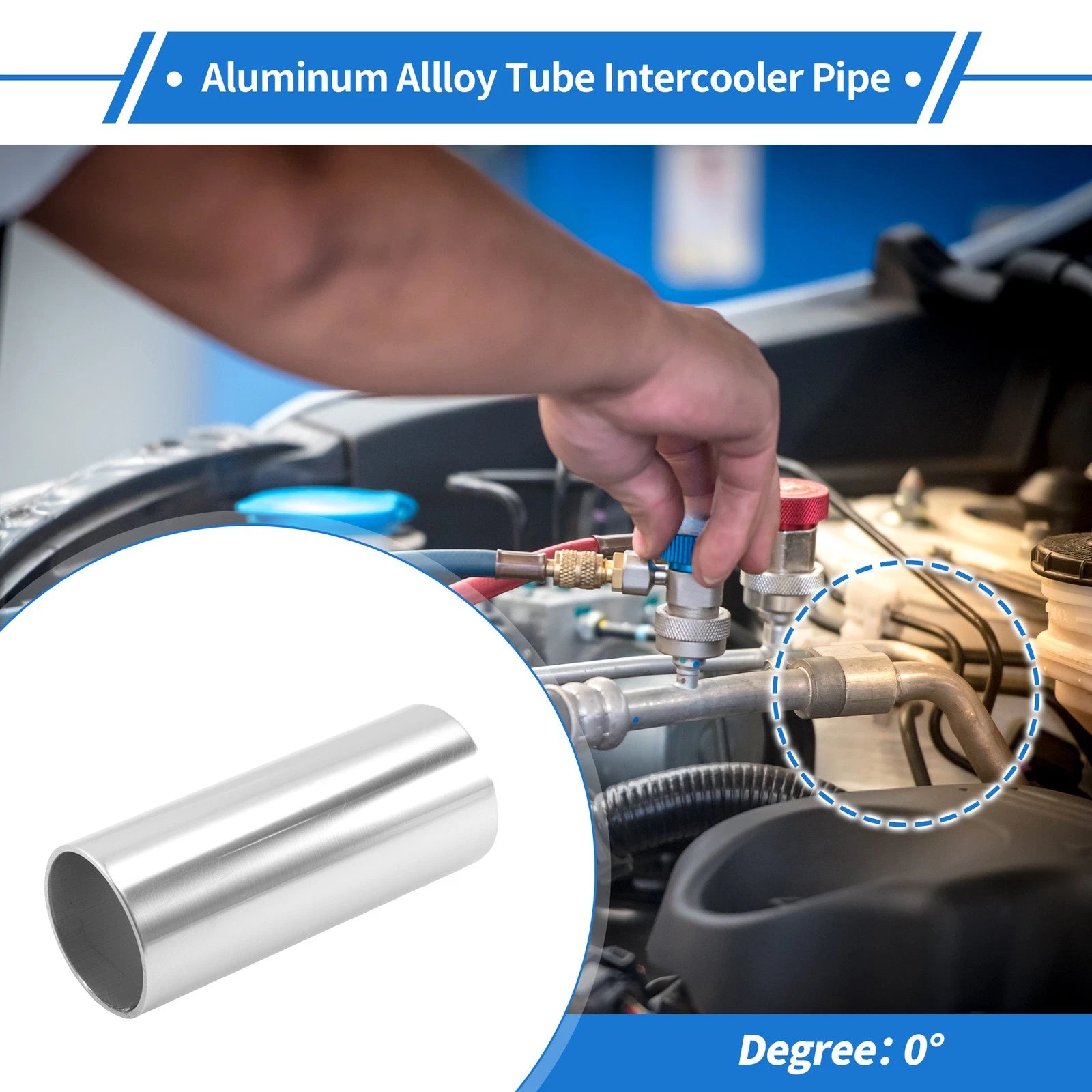 Intercooler Pipe 1.26" OD 3" L 0° for Universal Applications