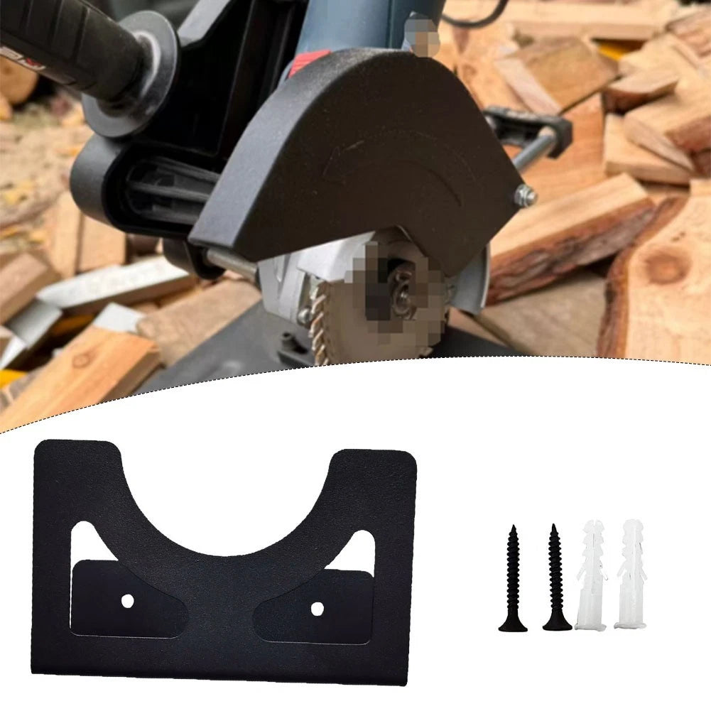 Iron Angle Grinder Wall Mount Stand for Tool Storage Rack (Black)