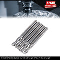 5 Pcs 3/16" 2 Flute Carbide End Mill (USA)