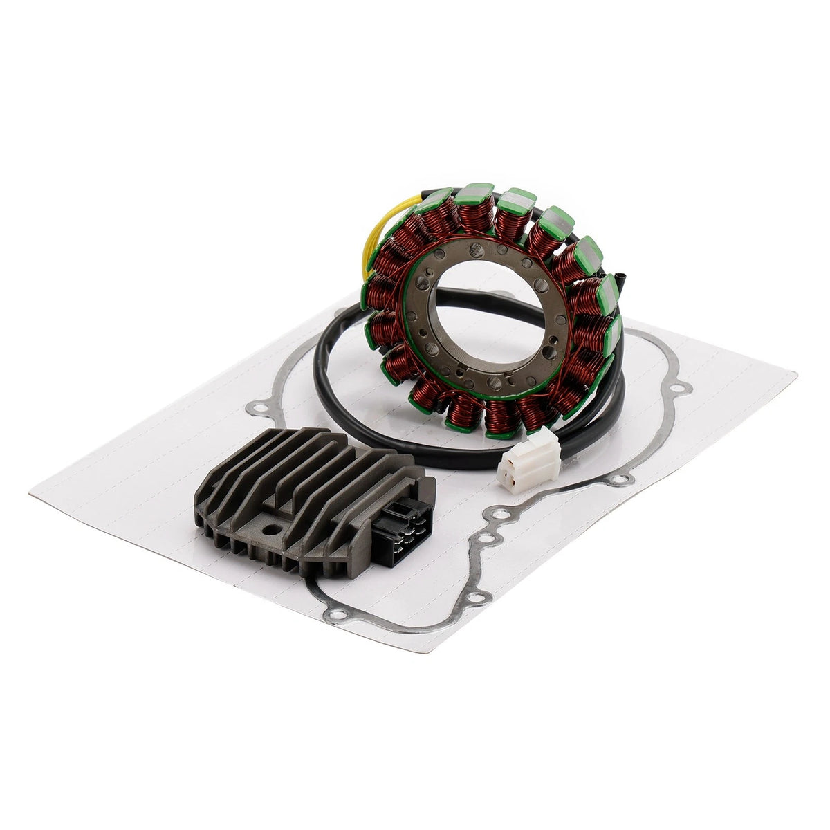 Magneto Stator + Voltage Rectifier + Gasket for Kawasaki KLR 650 E (2008–2010)