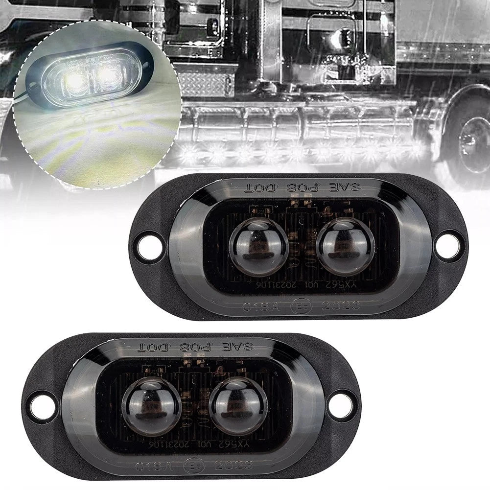 2pc LED Side Clearance Light Set for Trucks and Boats