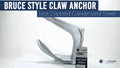16.5 lb Bruce Style Claw Anchor for Marine Use (Solid Galvanized Steel)