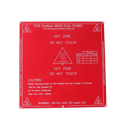 RepRap 3D Printer PCB Heatbed MK2a Heated Heat Red For Prusa & Mendel