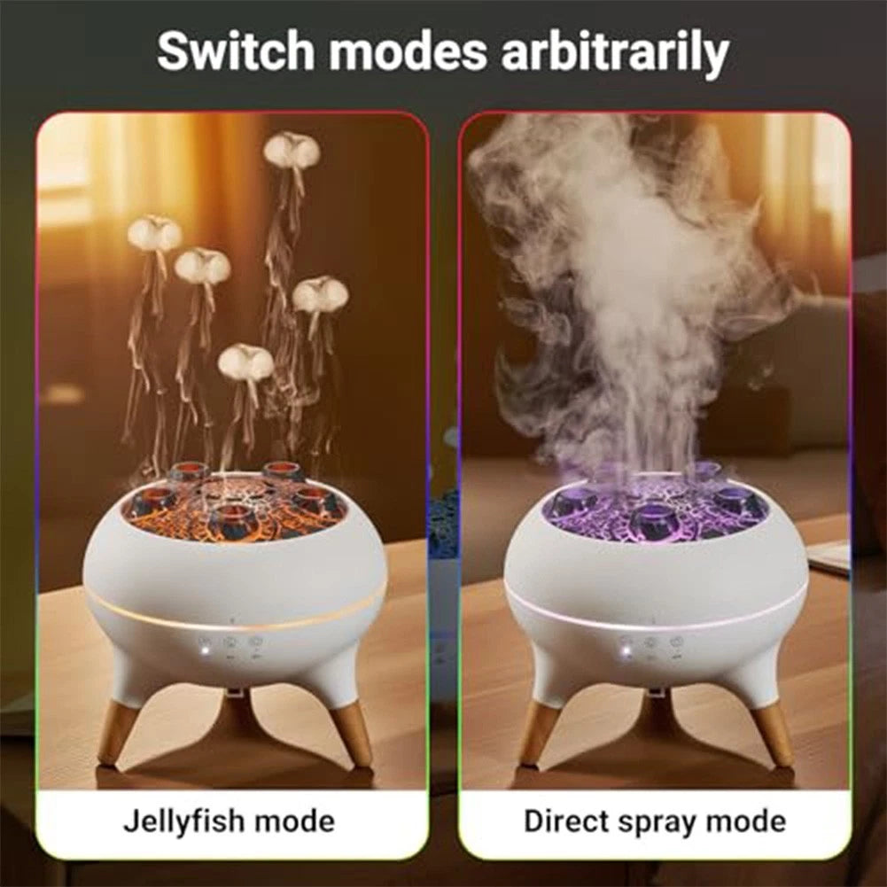 Flame Humidifier Aromatherapy Diffuser with 7 Color Lights and Timer