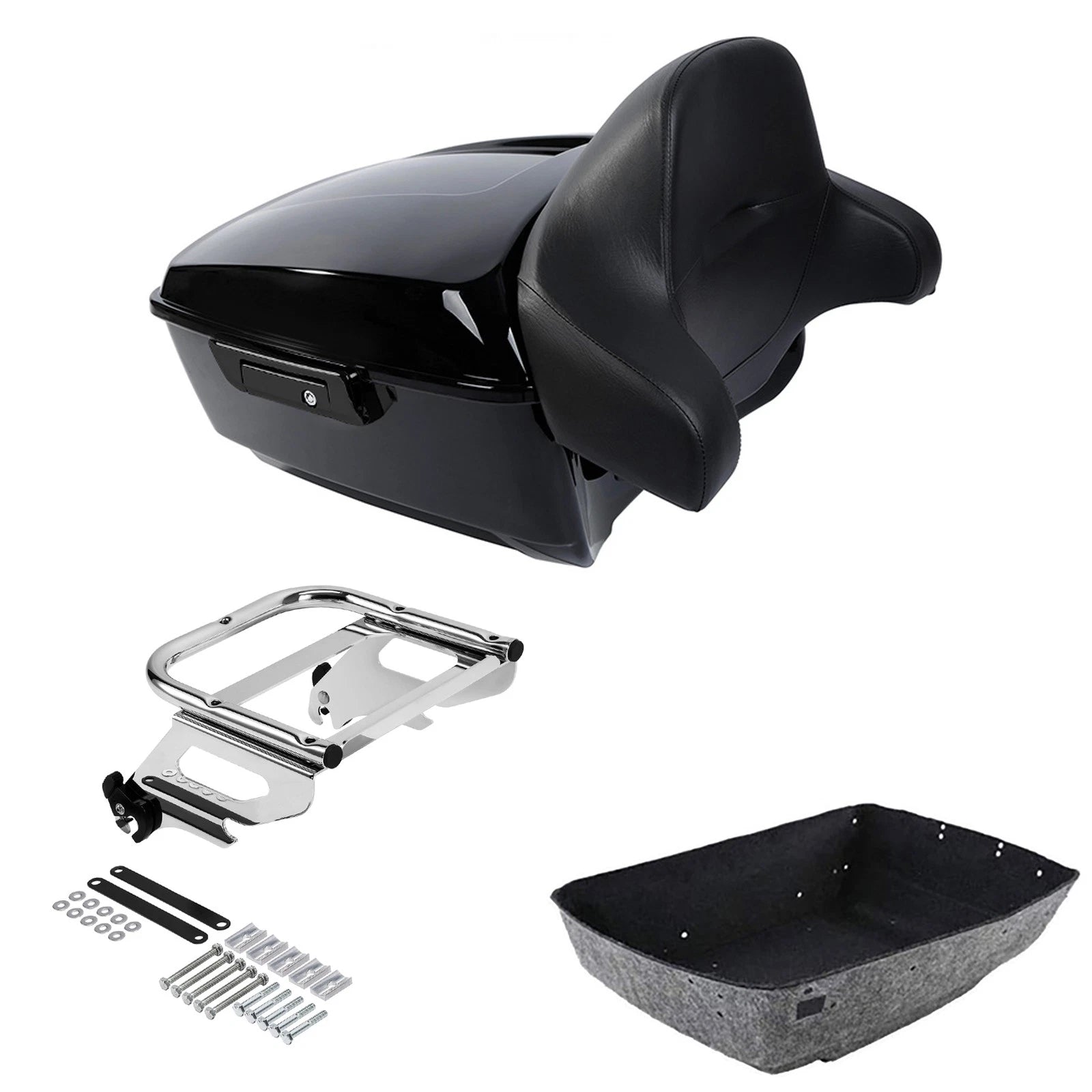 Trunk Backrest Solo Mount Rack for Harley Touring Electra Glide (1997–2008)