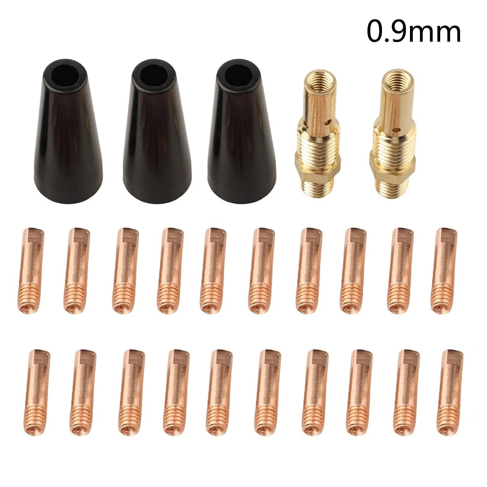 25PCS MIG Welding Replacement Kit Nozzles Tips Diffusers