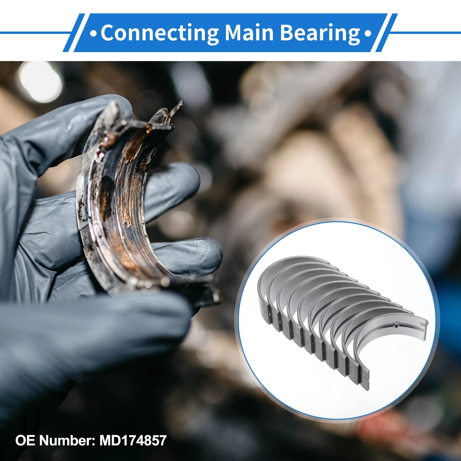 Main Bearing Set Replacement for Mitsubishi Lancer (2002–2007)