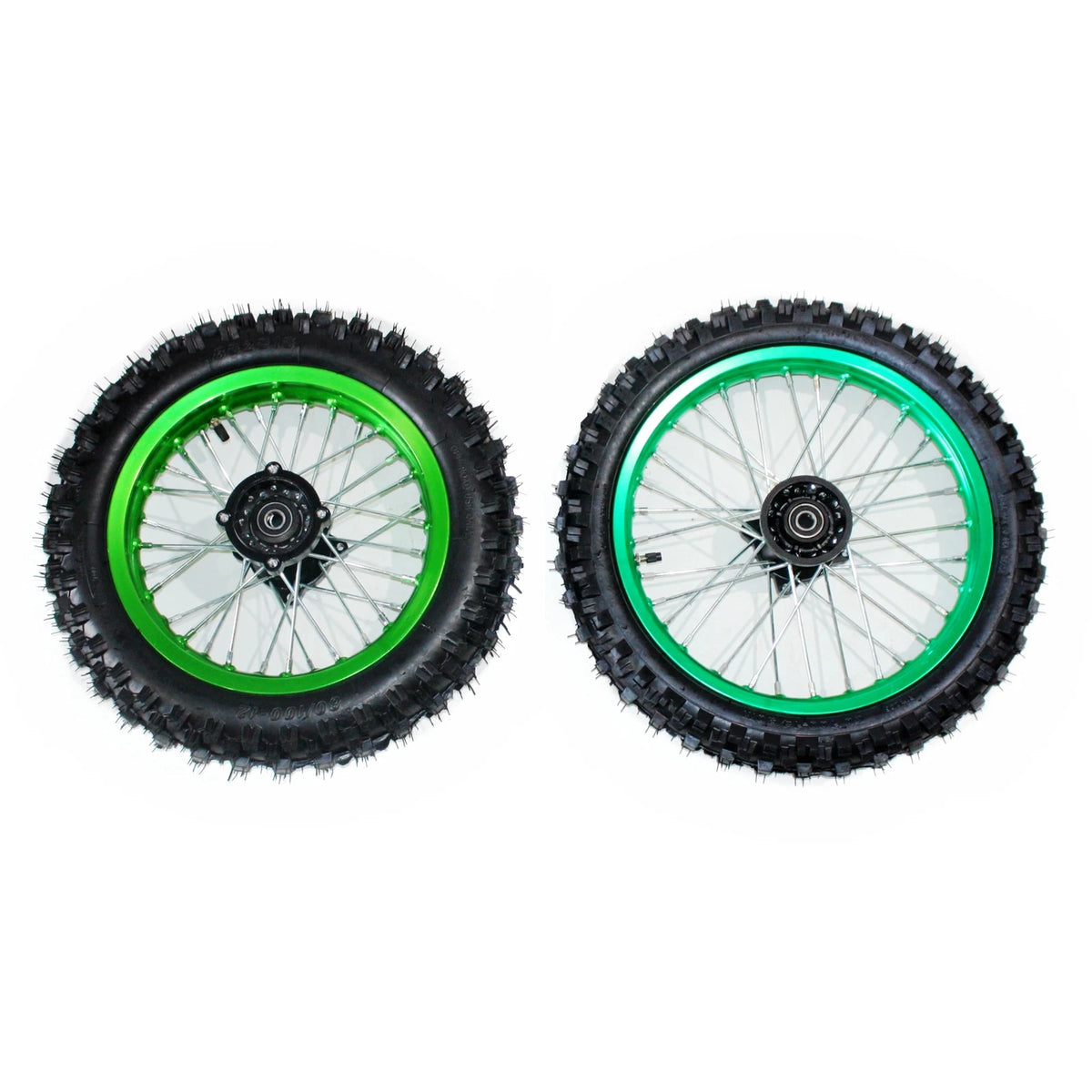 12mm Front + 15mm Rear Wheel Rim Tire for PIT PRO Dirt Bike