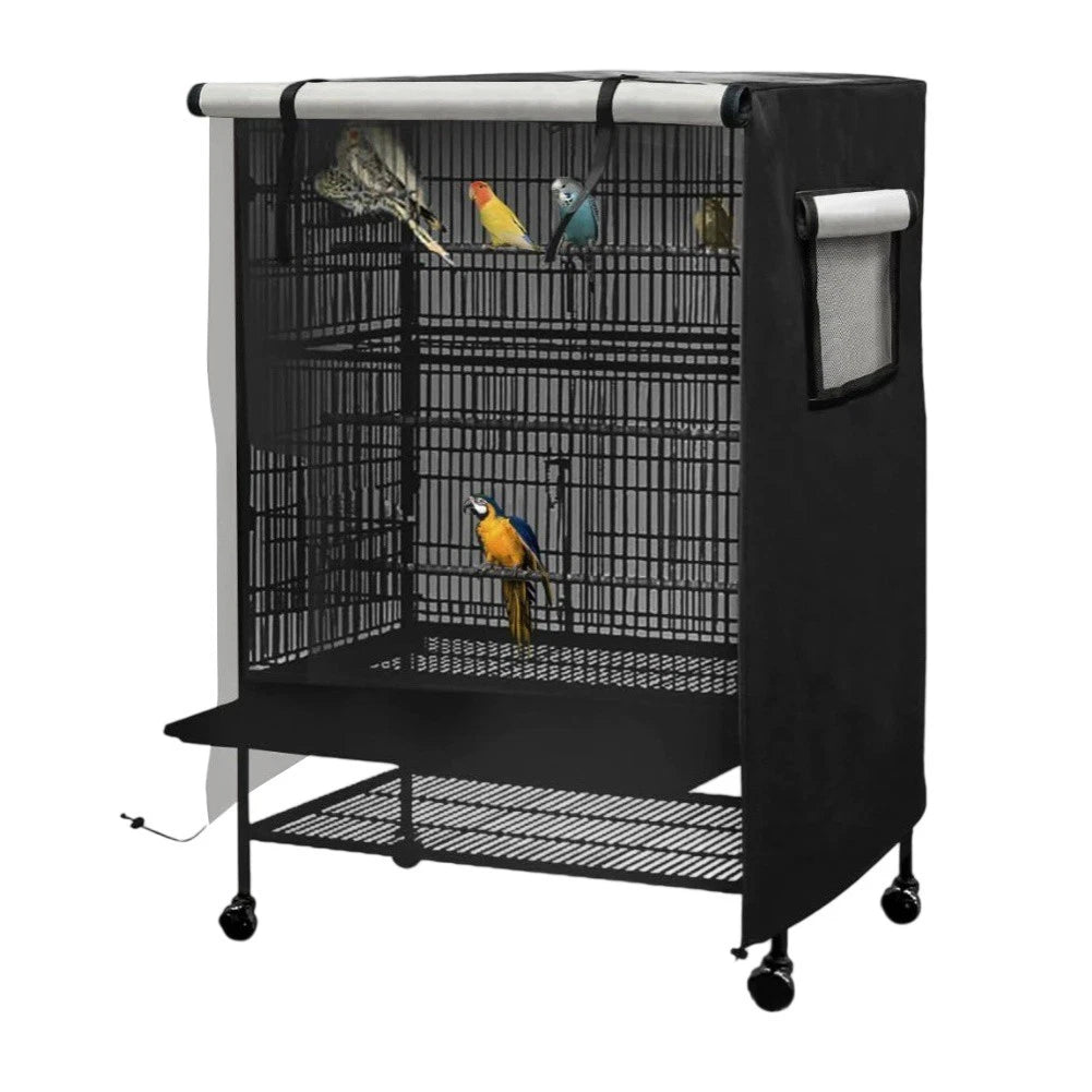 Black Lightweight Waterproof Bird Cage Cover for Small Animal Cages