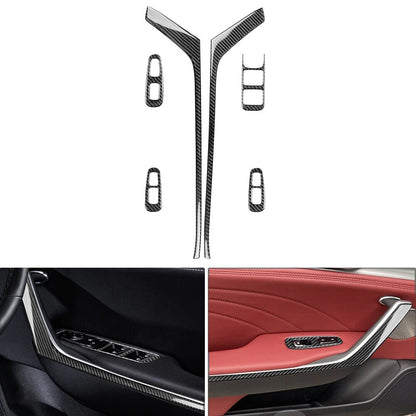 6X Door Pusher Armrest Window Lift Panel Cover Trim for Kia Stinger (2018–2023)