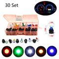 30Pcs T5 Twist Socket LED Light Bulb for Car Instrument Panel Cluster