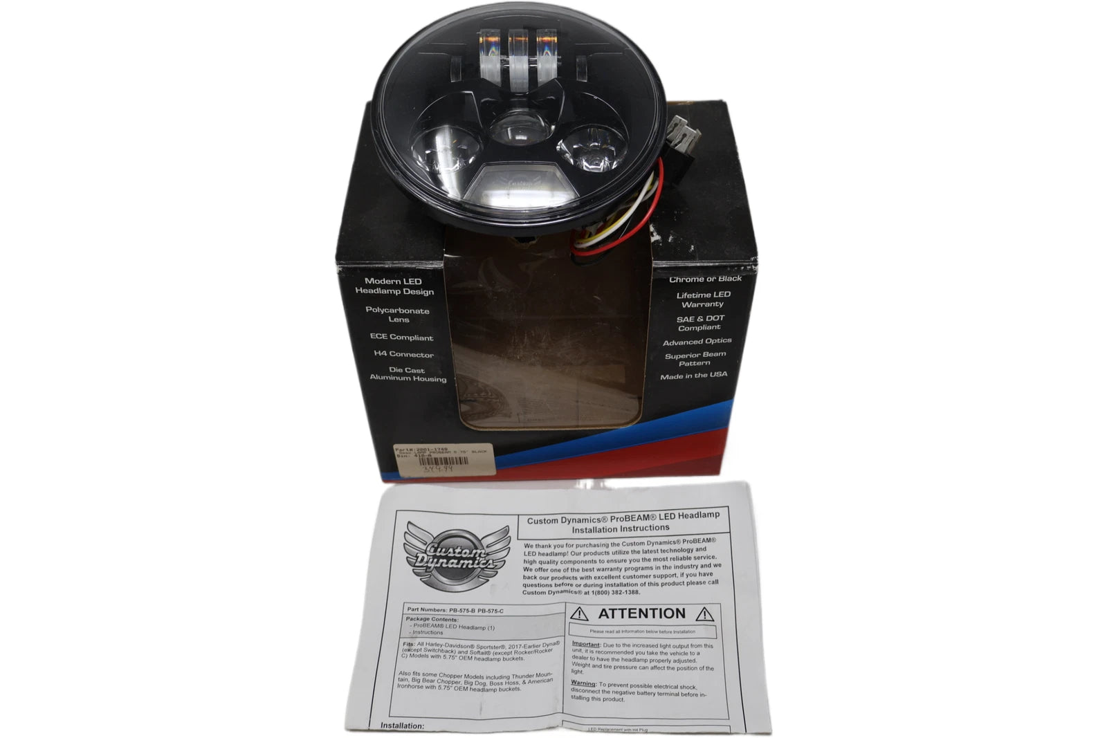 5.75" Pro Beam Headlight for Harley-Davidson (2001-1749)