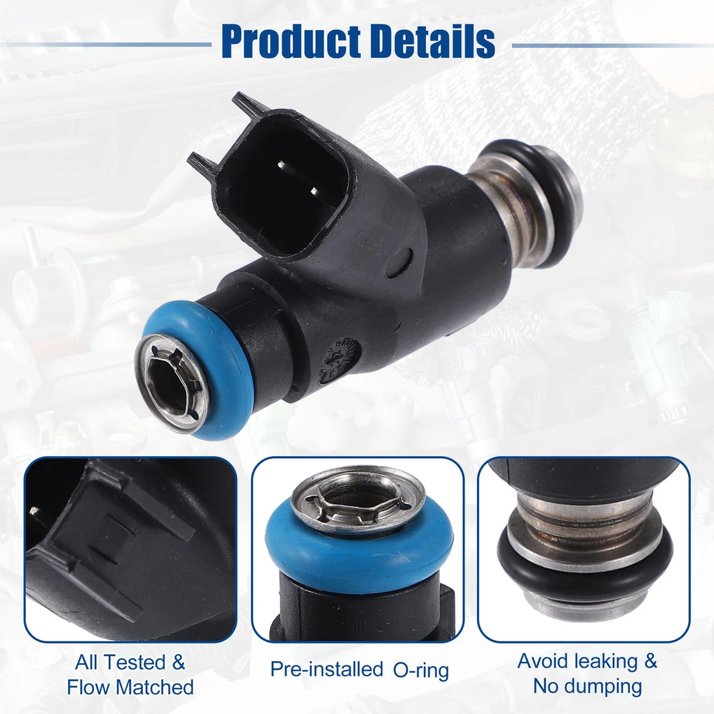 Fuel Injector Nozzle Kit 4pcs Replacement for Chevrolet Aveo 1.6L (2006–2008)