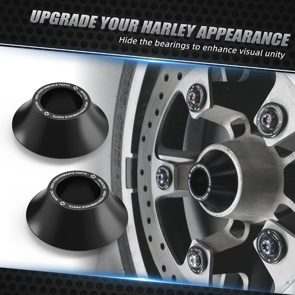Tapered Axle Front Wheel Spacers for Harley Electra Glide FLHTC FLHTCU (2008–2013)