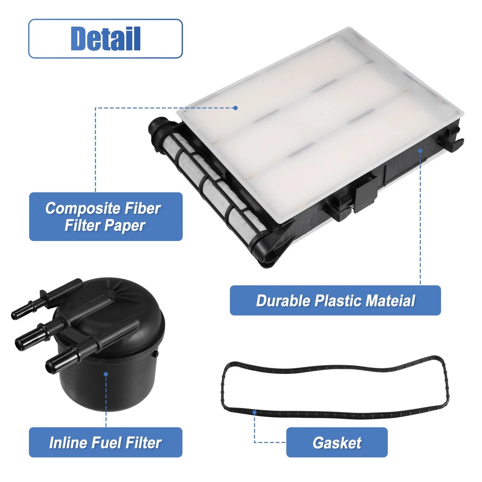 Fuel Filter Element Set for Ford F-250 Super Duty F-350 (2017–2020)