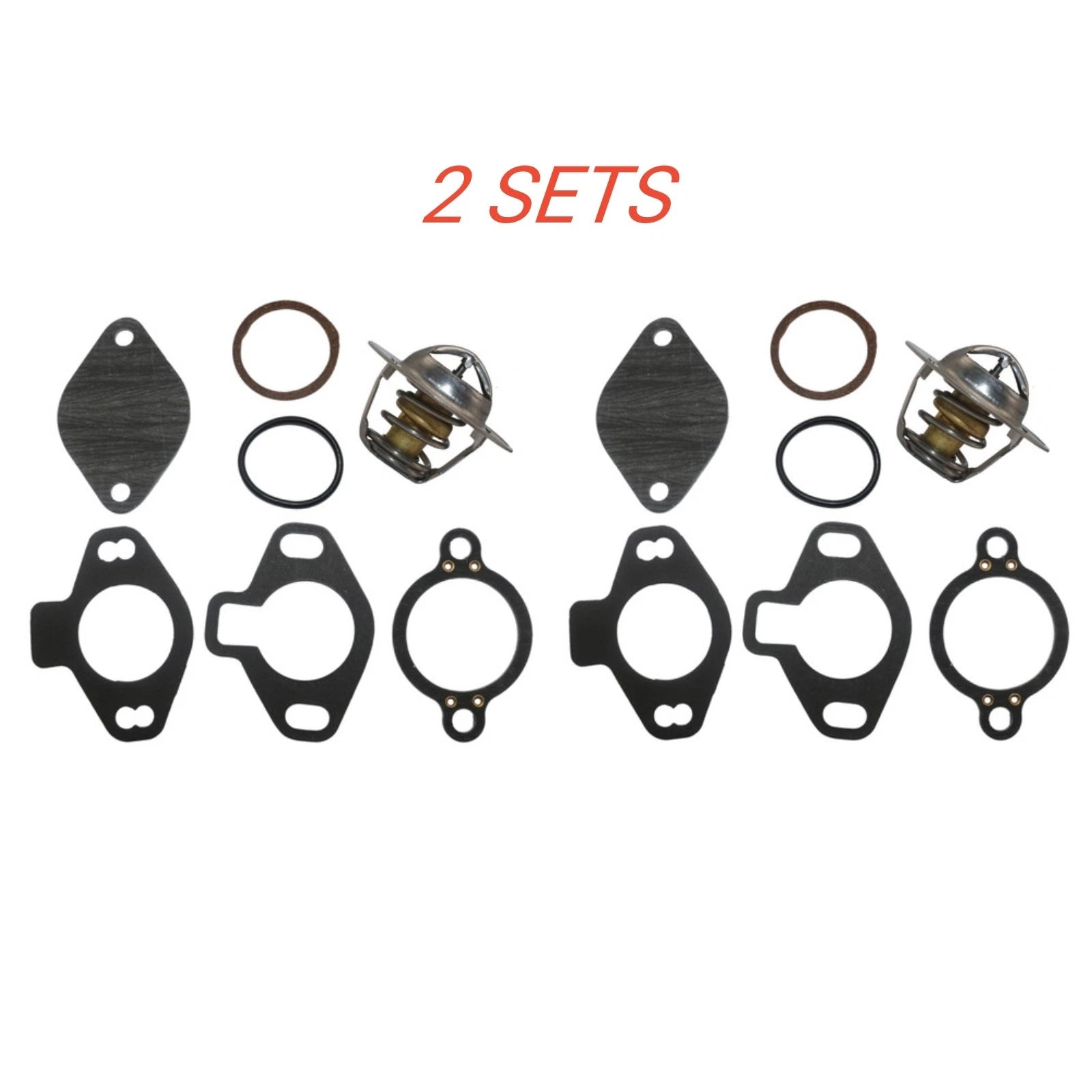 2 Pack Thermostat Kit for Mercruiser 350 454 502 MAG ALPHA BRAVO (807252T4)