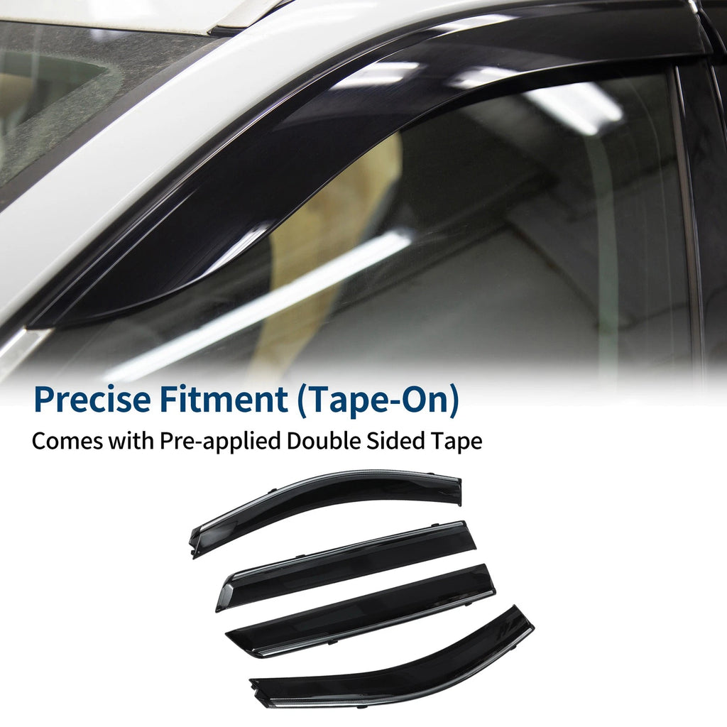Window Deflectors Side Vent Visors for Hyundai Santa Fe (2007–2012)