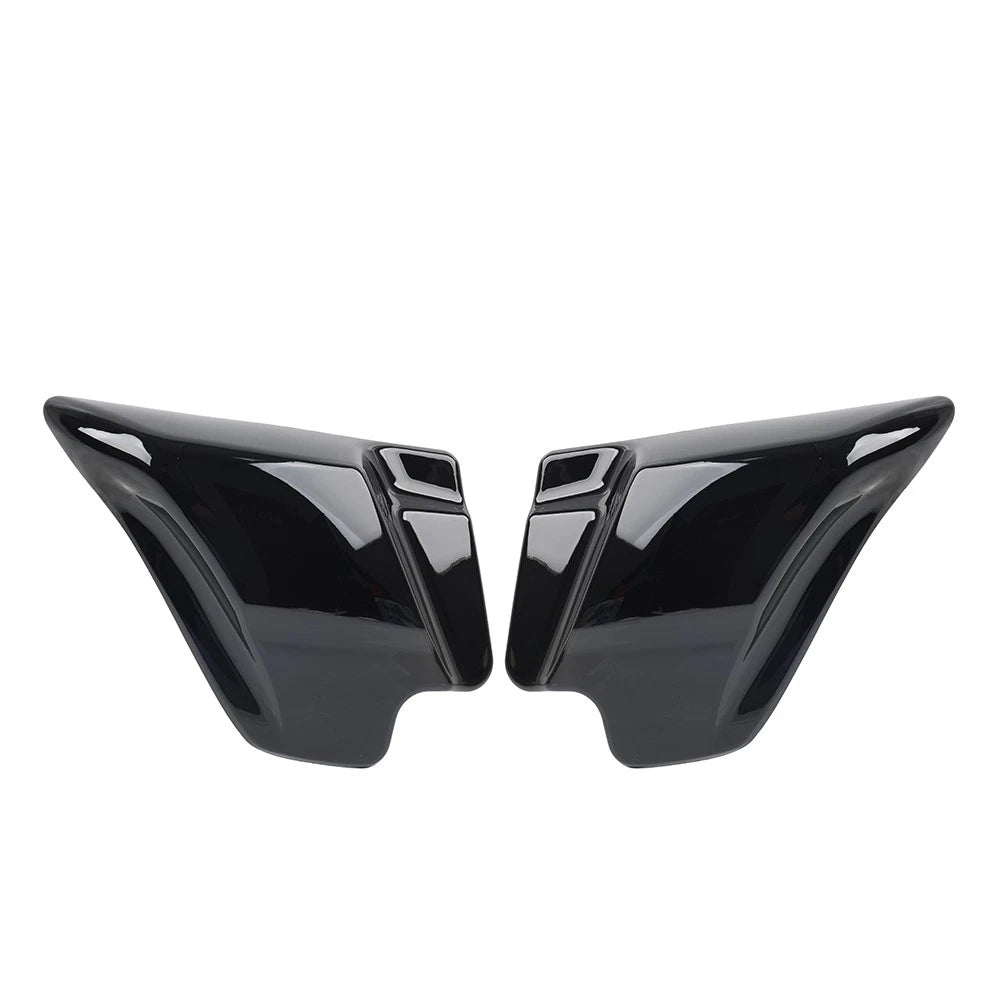 Gloss Black Side Cover Panels For Harley Touring Electra Glide Road King 97-07