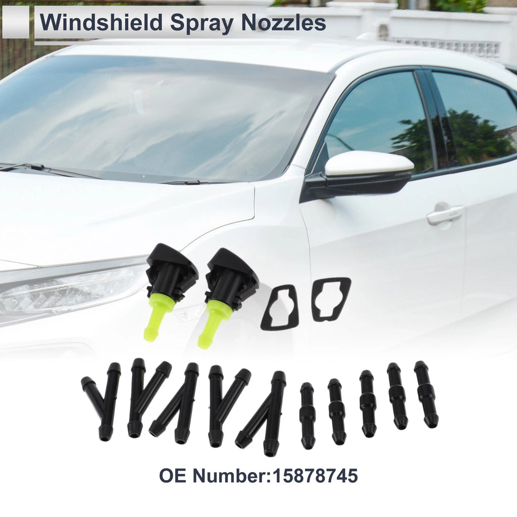 Washer Nozzle Kit with Hose Connector Set for Chevrolet (2000–2015)