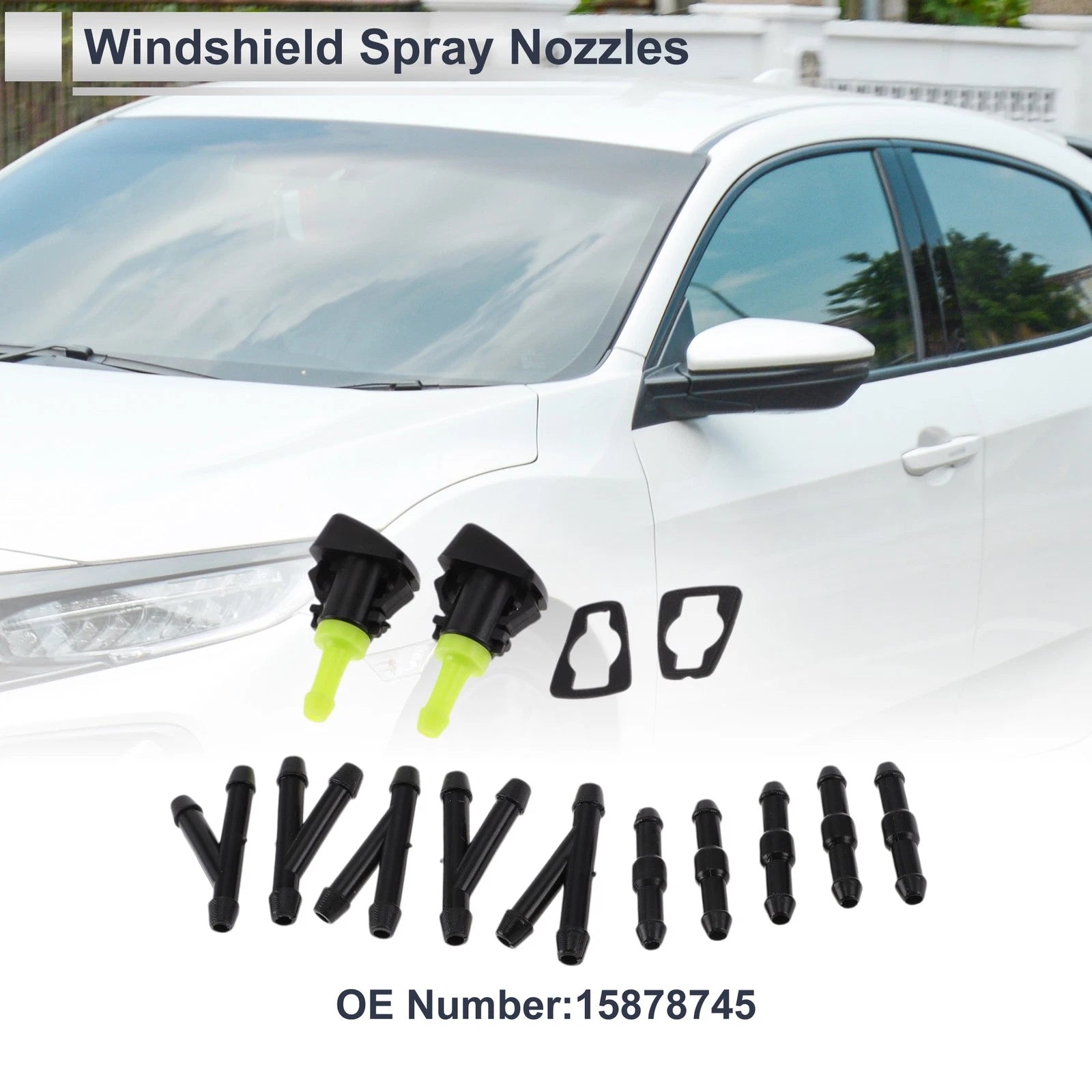 Washer Nozzle Kit with Hose Connector Set for Chevrolet (2000–2015)