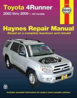 Shop Manual for Toyota 4Runner (2003–2009) - Haynes, Chilton