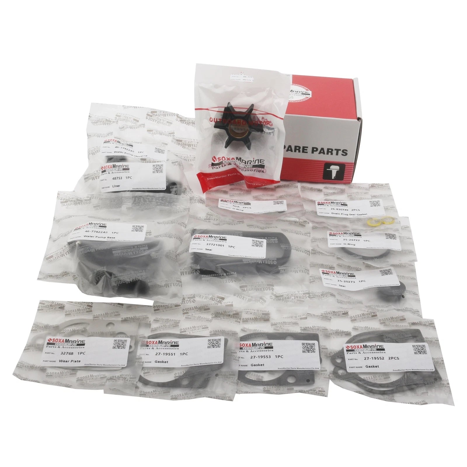 Water Pump Repair Service Kit 60366T1 for Mercury Mariner Outboard