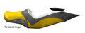 Hydro-Turf Seat Cover for Seadoo RXT Is Wake (2009–2015) - Yellow Silver White Carbon