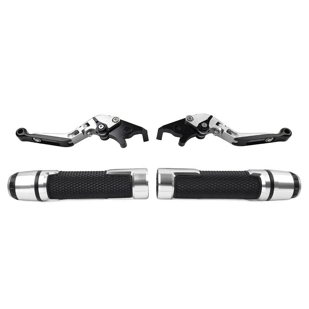 Folding Extendable Brake Clutch Lever Grip Set for Kawasaki Vulcan