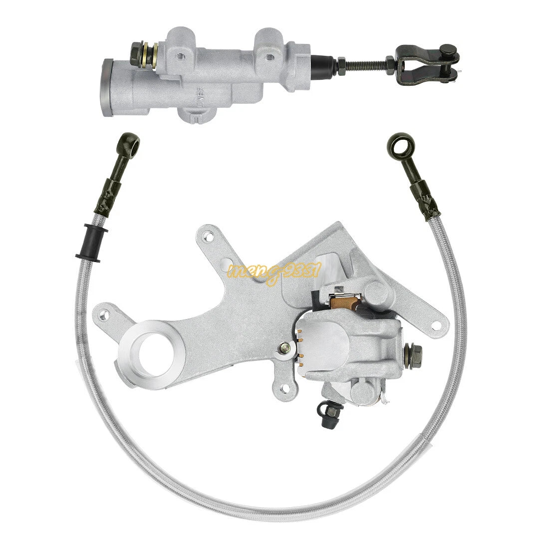 Rear Brake Master Cylinder & Caliper & Hose Kit for Honda CRF250 CRF450 (2002–2020)