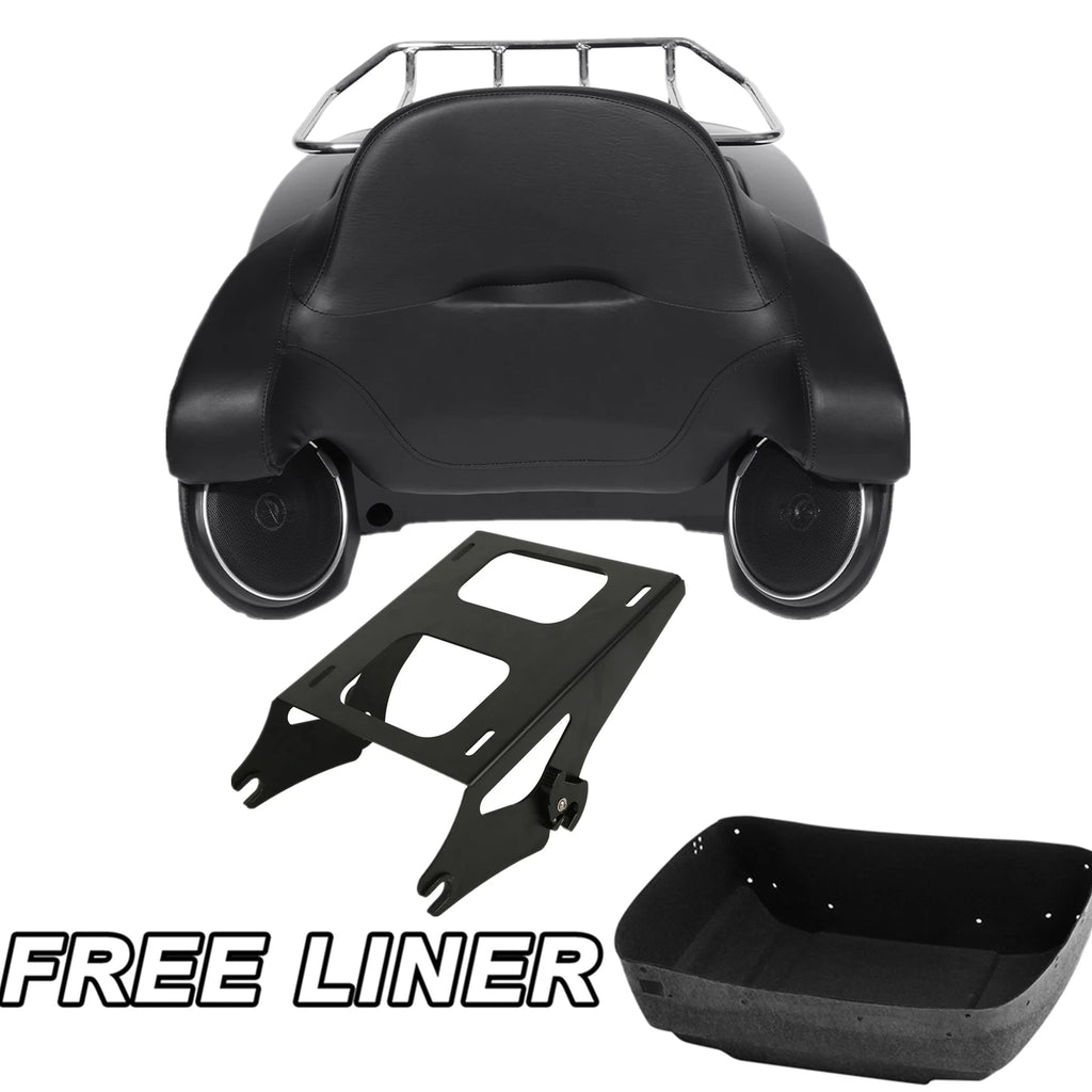 Trunk Pad Speaker Mount Rack for Harley Touring (2014–2025) Matte Black