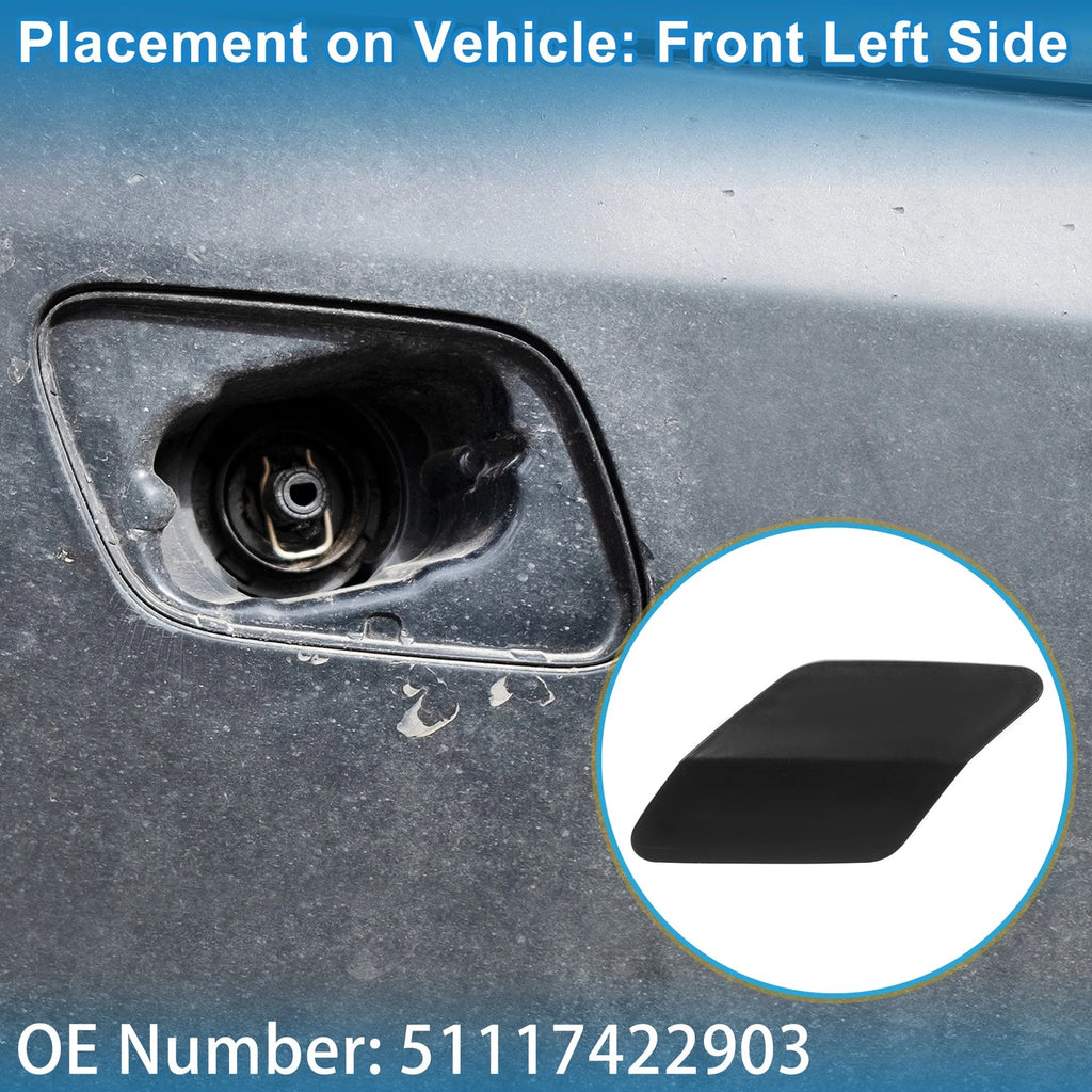 Front Left Washer Nozzle Cover Cap Replacement for BMW X6 (2015–2019)