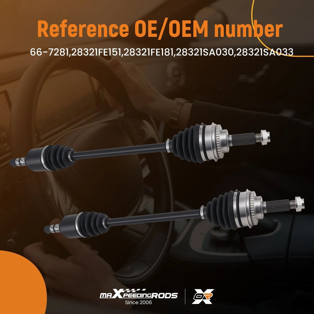 Front Pair CV Axles for Subaru Forester (2003–2008) & Impreza (2004–2007) AWD