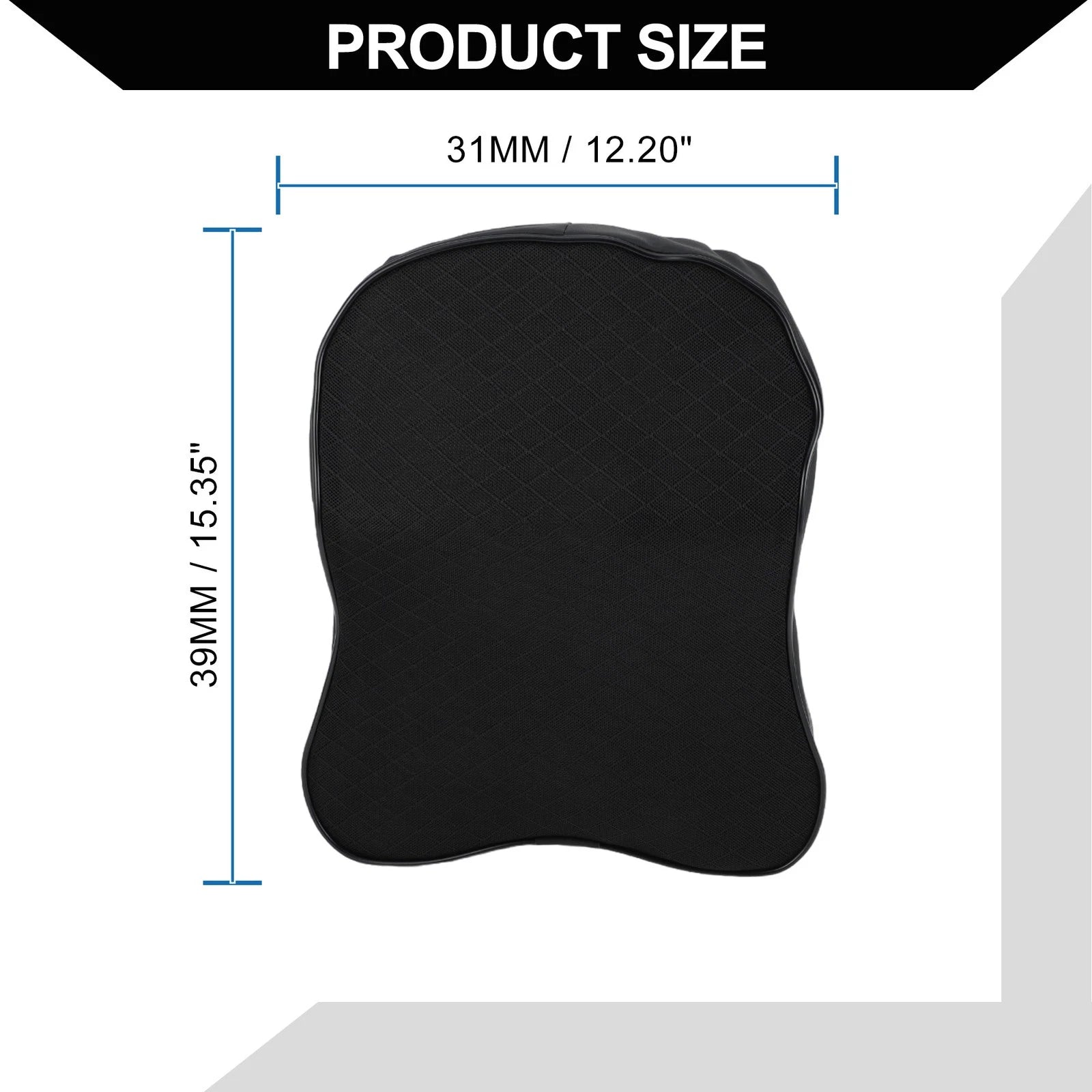 Car Seat Headrest Pillow for Neck Back (Terylene Memory Foam, Black)