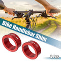 Bike Handlebar Stem Shims Set for Bicycle (4 Pieces) (Red) (Fits)
