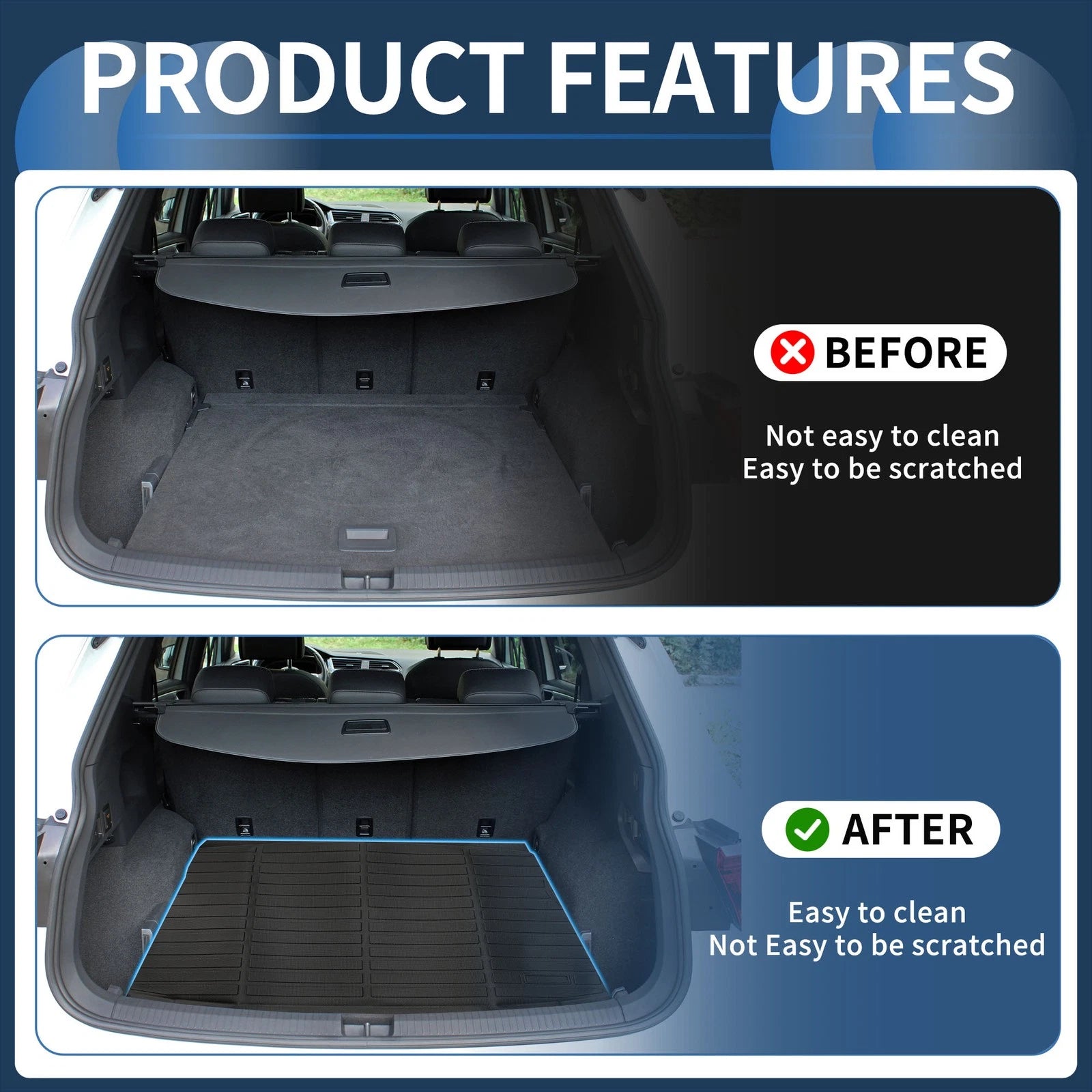 Trunk Mat TPE Cargo Liner Replacement for Chevrolet Bolt EUV (2022–2024)