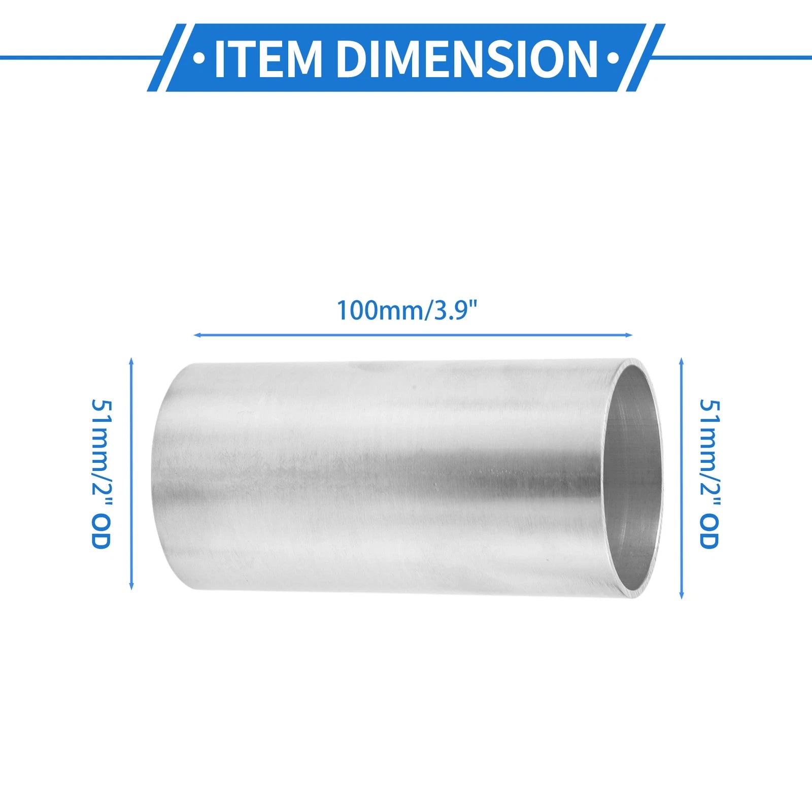 2" OD Straight 6061 Aluminum Intercooler Pipe for Universal Applications