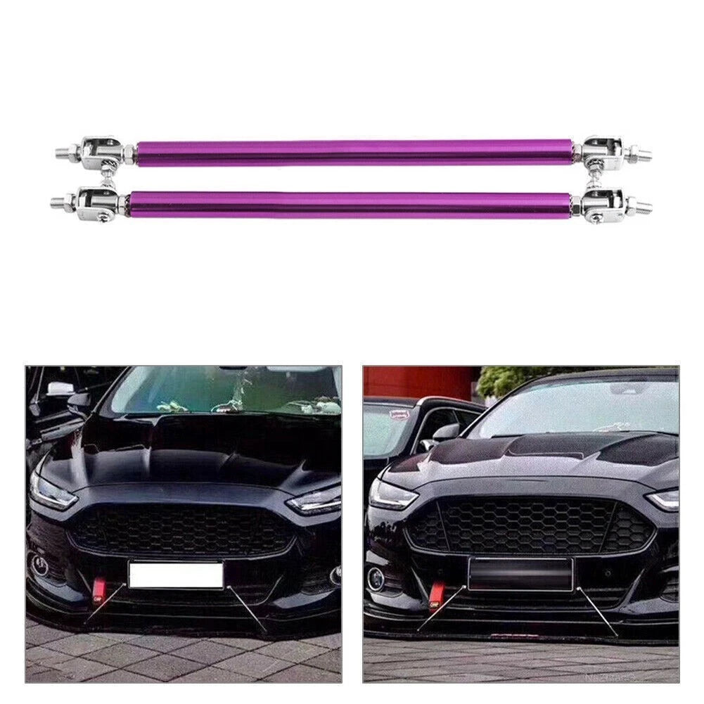 Front Bumper Lip Splitter Strut Rod Tie Support Bar for Universal Car (All Years)
