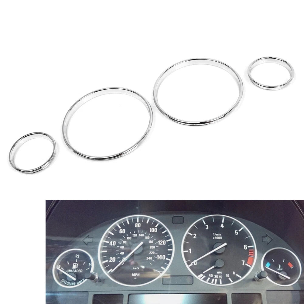 Speedometer Gauge Dial Rings Bezel Trim for BMW 5 7 Series (E39 E38 M5 X5 E53)