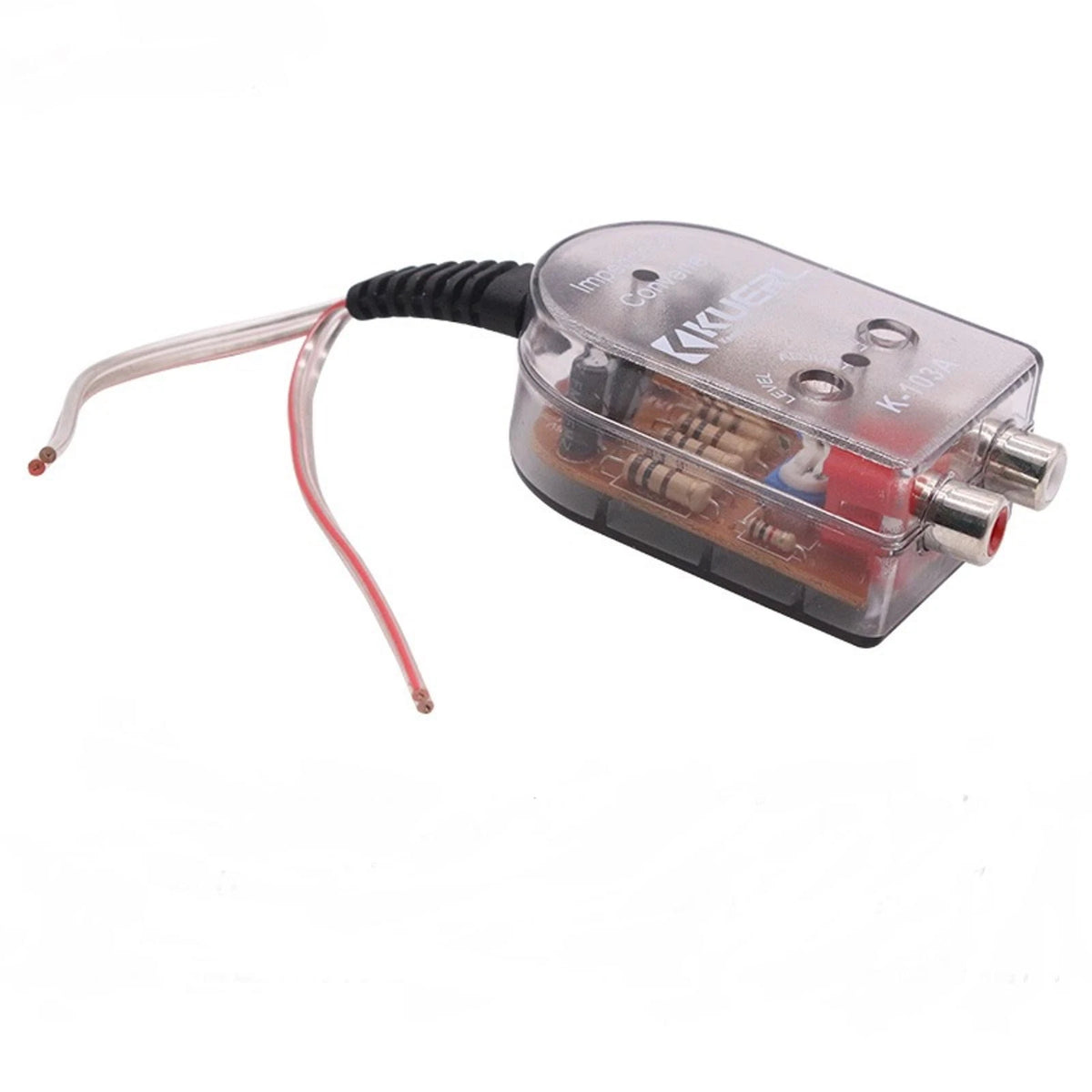 RCA Audio Converter Adapter for Car Stereo Radio Speaker Output (Universal)
