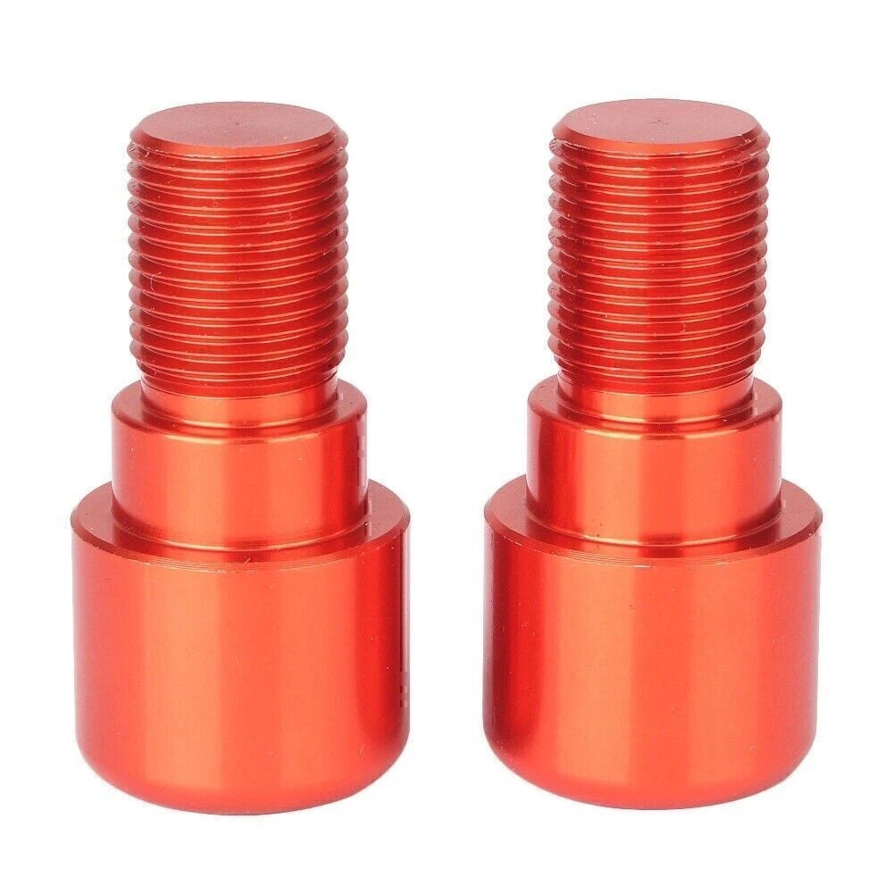 2pcs 18mm Moto Dirt Bike Handle Bar Handlebar Grips End Cap Plugs Slider Orange