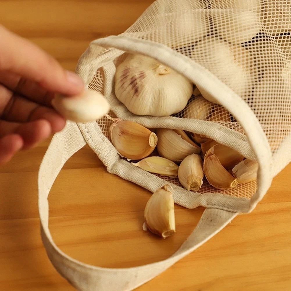 Hanging Produce Storage Bag for Garlic Onion Seasoning Spices