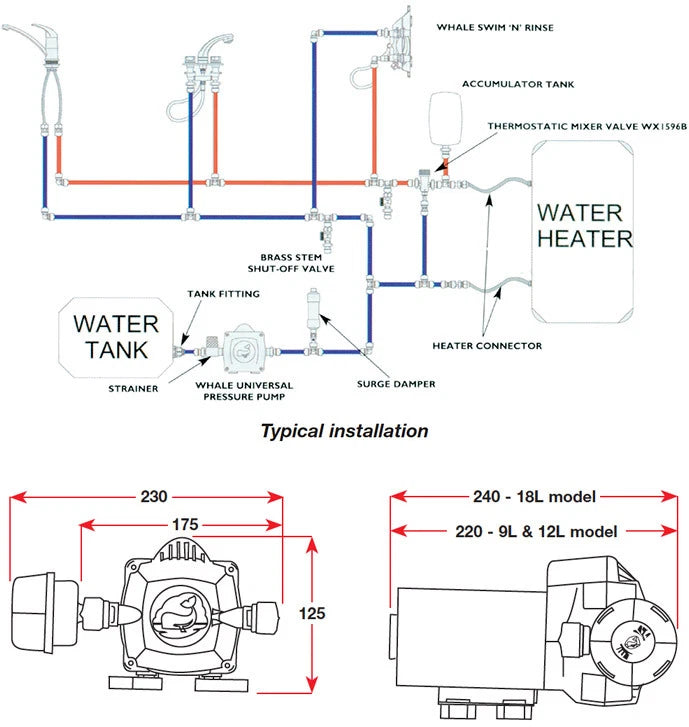 Pressure Pump UF1215 for Universal Applications (12V)