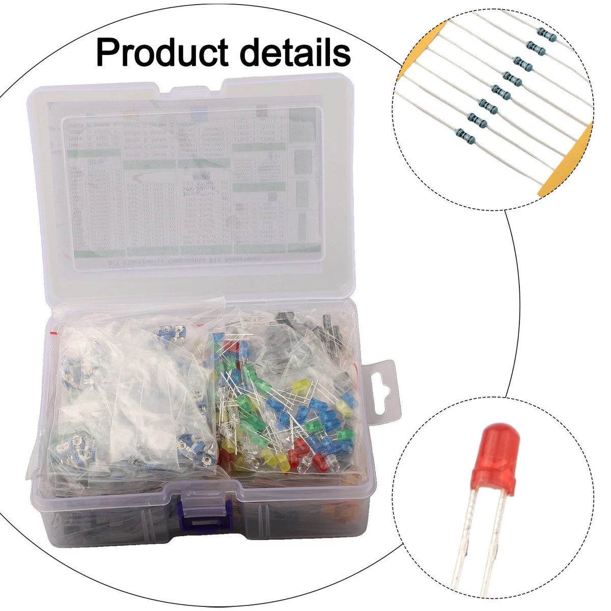 2X Essential Monolithic Capacitor Resistors Kit for DIY Electronics (1818Pcs)